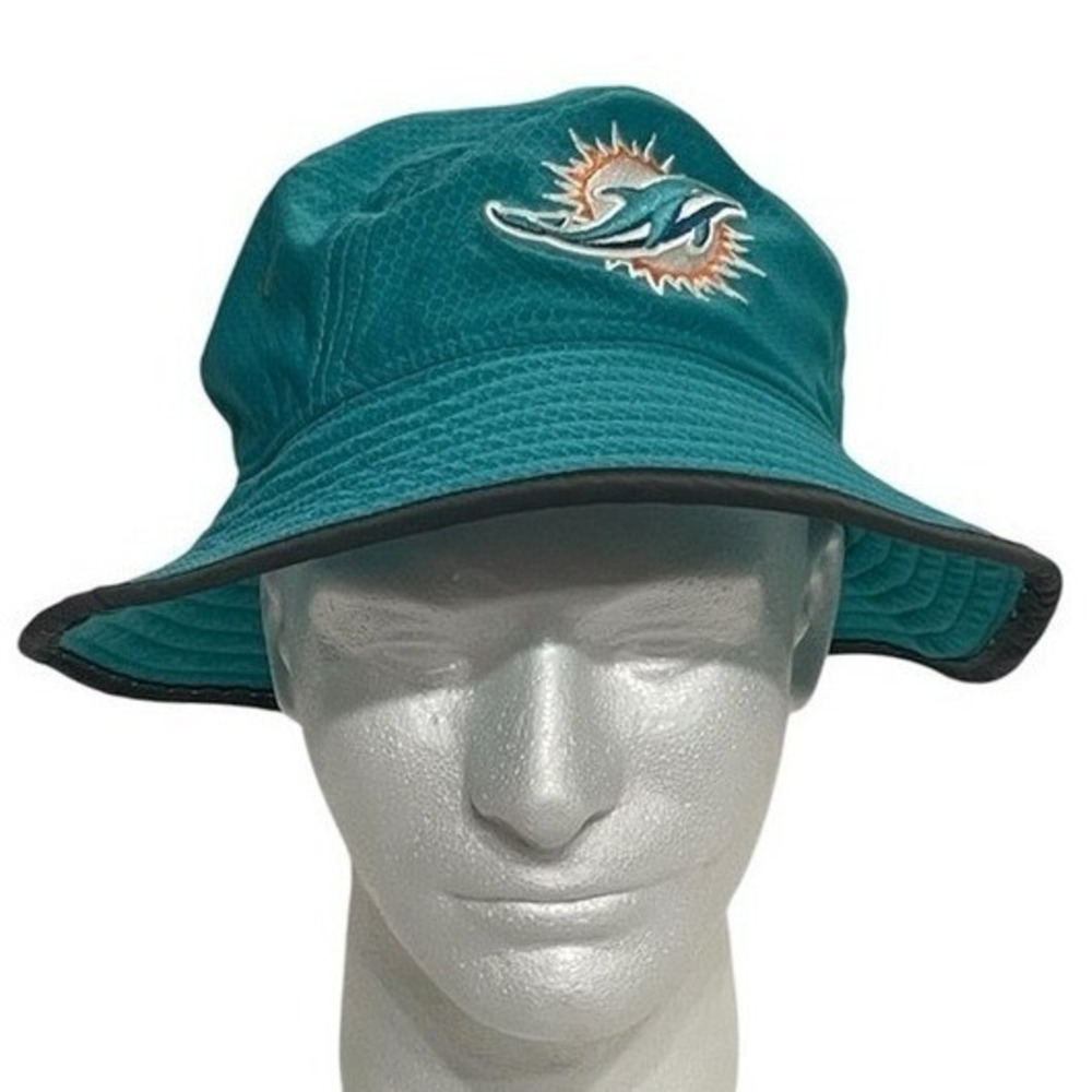 Miami Dolphins Bucket Hat New Era Teal and Black NFL Football